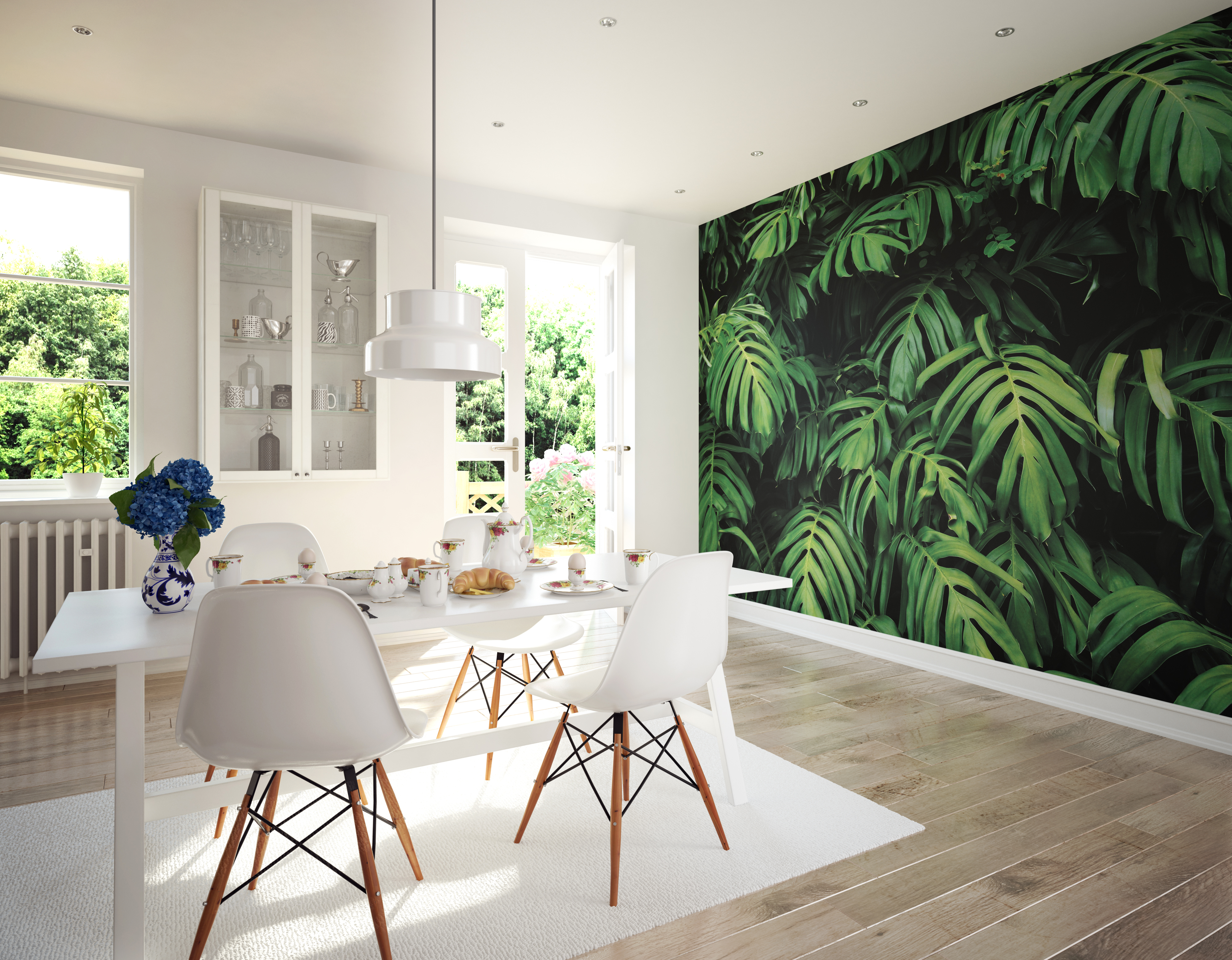 Fototapet Rainforest Leaves L, Emerald, Origin Murals, 350x280cm 350x280cm